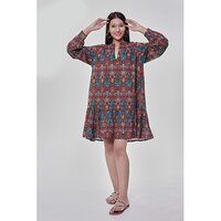 Multi Printed Tent Dress