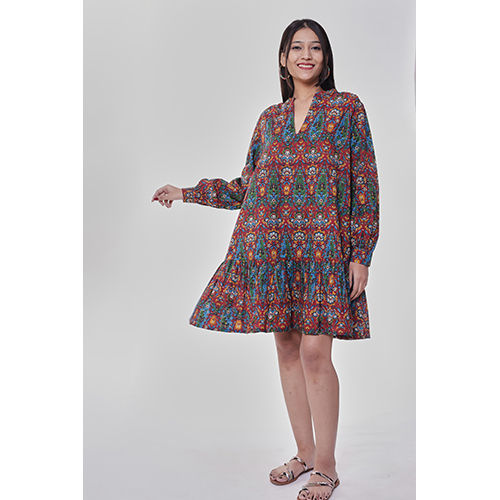 Multi Printed Tent Dress