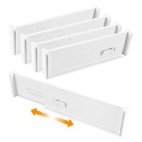 Plastic Adjustable Drawer Divider - Recyclable Pp Plastic, 32cm X 7cm, White | Tool-free Snap-fit, Customizable Organization, Reusable