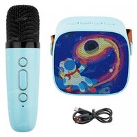 Speaker Mike Kit For Kids - Mini Portable Karaoke Machine, Hd Stereo Sound Quality, Bluetooth 5.0, Voice Change Effects, Long Battery Life
