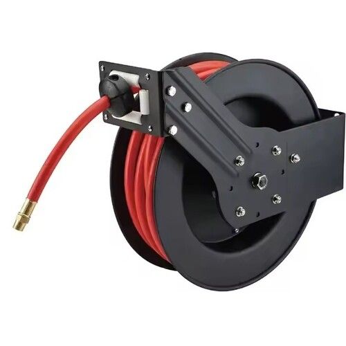 3/8 X 50' Auto Rewind Retractable Air Hose Reel Compressor 300psi Air Water Garden Hose Reel - Height: 18.9 Inch (In)