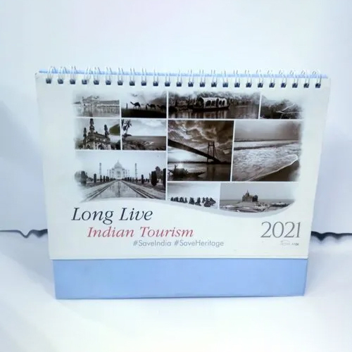 Wiro Bounded Digital Print 13 Leaf Table Calendar