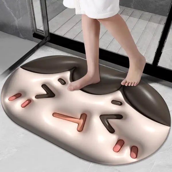 3D BATHROOM DOOR MAT (ROUND)
