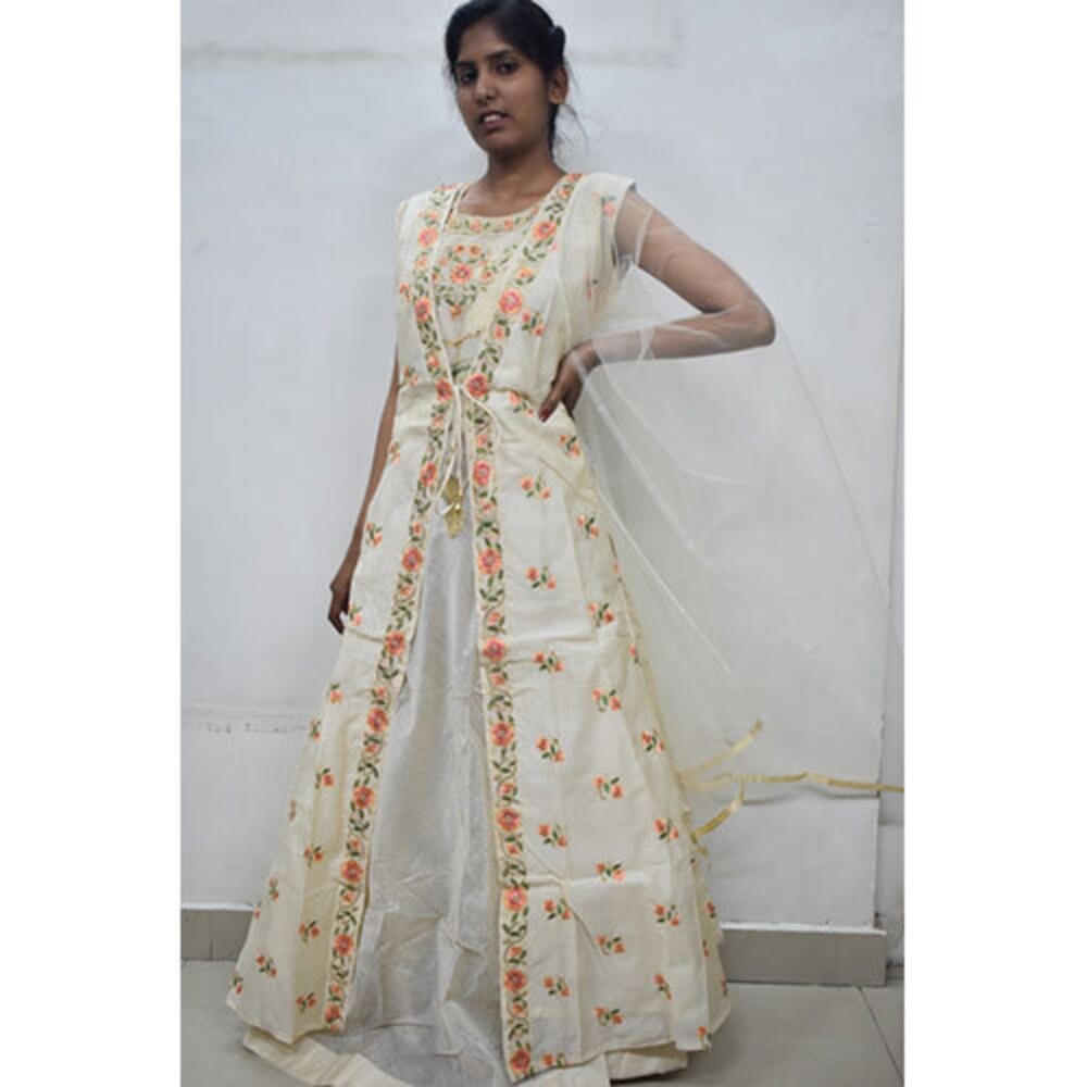 Party Wear Long Dress With Jacket - Ethnic Region: Indian
