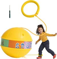 Leg Flash Jumping Ring Skip Ball - Abs Material, 12cm Ball Diameter, Colorful Lights, Enhances Coordination & Focus Through Fun Activity