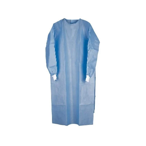 Disposable Surgeon Gown - Lightweight Non-Woven Fabric, Ergonomic Design for Comfort and Breathable Fit, Blue Color