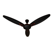High-speed Ceiling Fan - Metal, 48-inch Diameter, Matte Black | 3 Blades, Indoor & Outdoor Use, Manual Speed Control, 50 Watt Power
