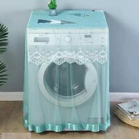 Cloth Washing Matchine Cover - Polyester Fabric With Pvc Coating, 58x62x85 Cm, Cream Brown | Waterproof, Uv Resistant, Double-stitched, Vented Panels