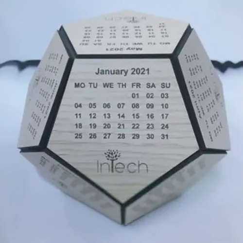 Diamond Shaped MDF Unique Table Calendar