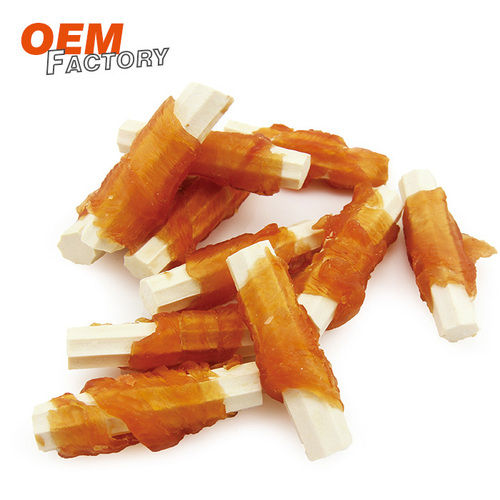 Prismatic Cheese Stick Twined by Chicken OEM Fresh and Natural Dog Treats