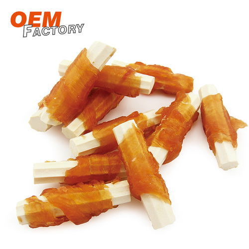 Prismatic Cheese Stick Twined by Chicken OEM Fresh and Natural Dog Treats