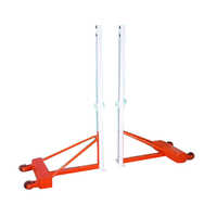 Movable Badminton Post - Cast Iron, Height 5-6 Feet, White Color Coated, Rectangle Shape | Non-dustproof, Non-waterproof