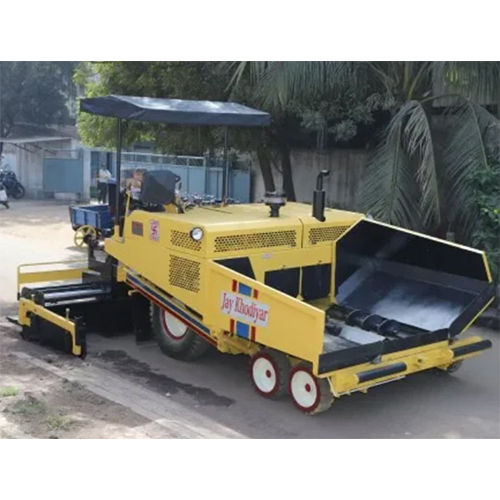 Yellow Industrial Paver Machine