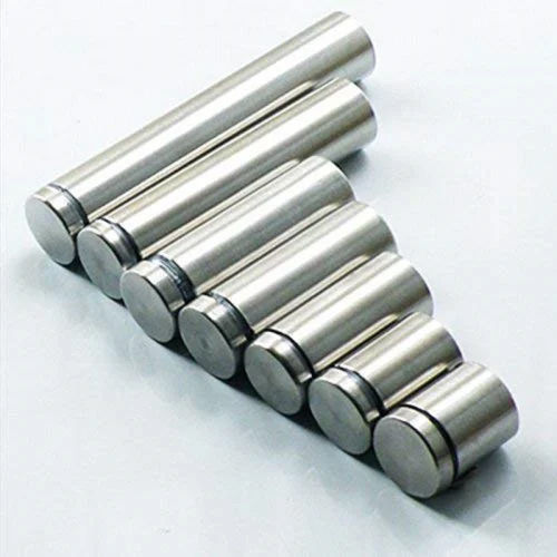 Silver Stainless Steel Glass Stud