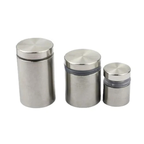 Polished Stainless Steel Glass Stud