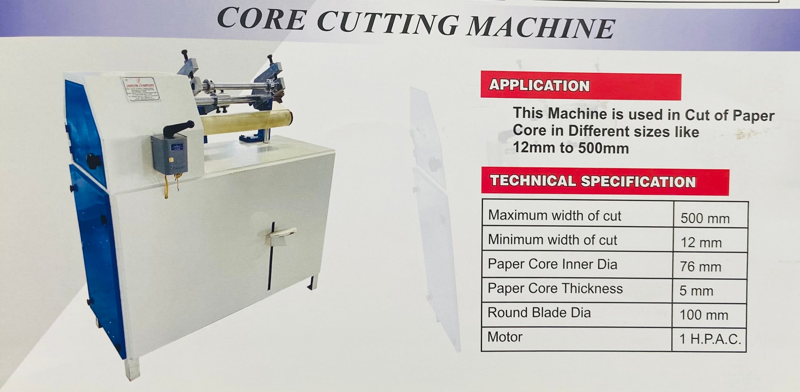 Industrial Tape Core Cutting Machine