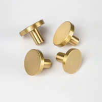 Brass Button Knobs