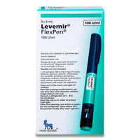 Levemir Flexpen Injection - Insulin Detemir 100 Units/ml, 5 Pre-filled Pens | Controlled High Blood Sugar Levels, Suitable For Adults And Children, Refrigerated Storage Required