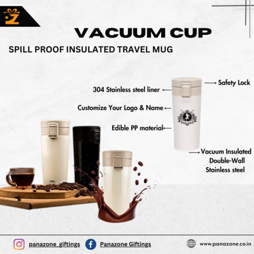White Stainless Steel Vacuum Cup Insulated Travel Mug