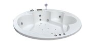 Pacific 6 ft Round Combi-Massage Bathtub