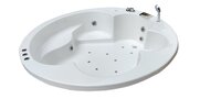 Pacific 6 ft Round Combi-Massage Bathtub