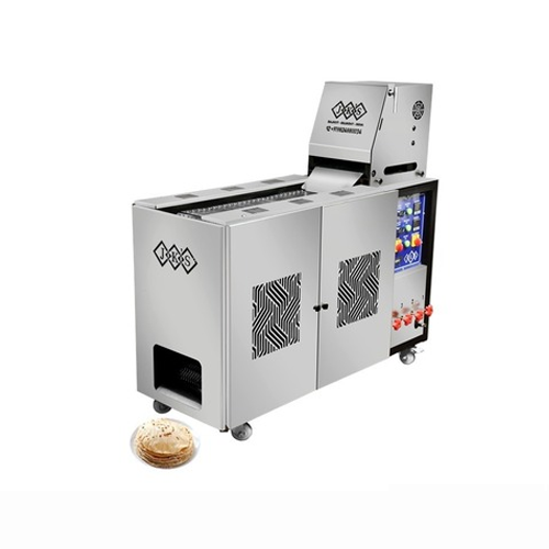 Automatic Tortilla Making Machine - Stainless Steel, Silver Color | Compact Structure, High Efficiency, Free Stand, Warranty Included