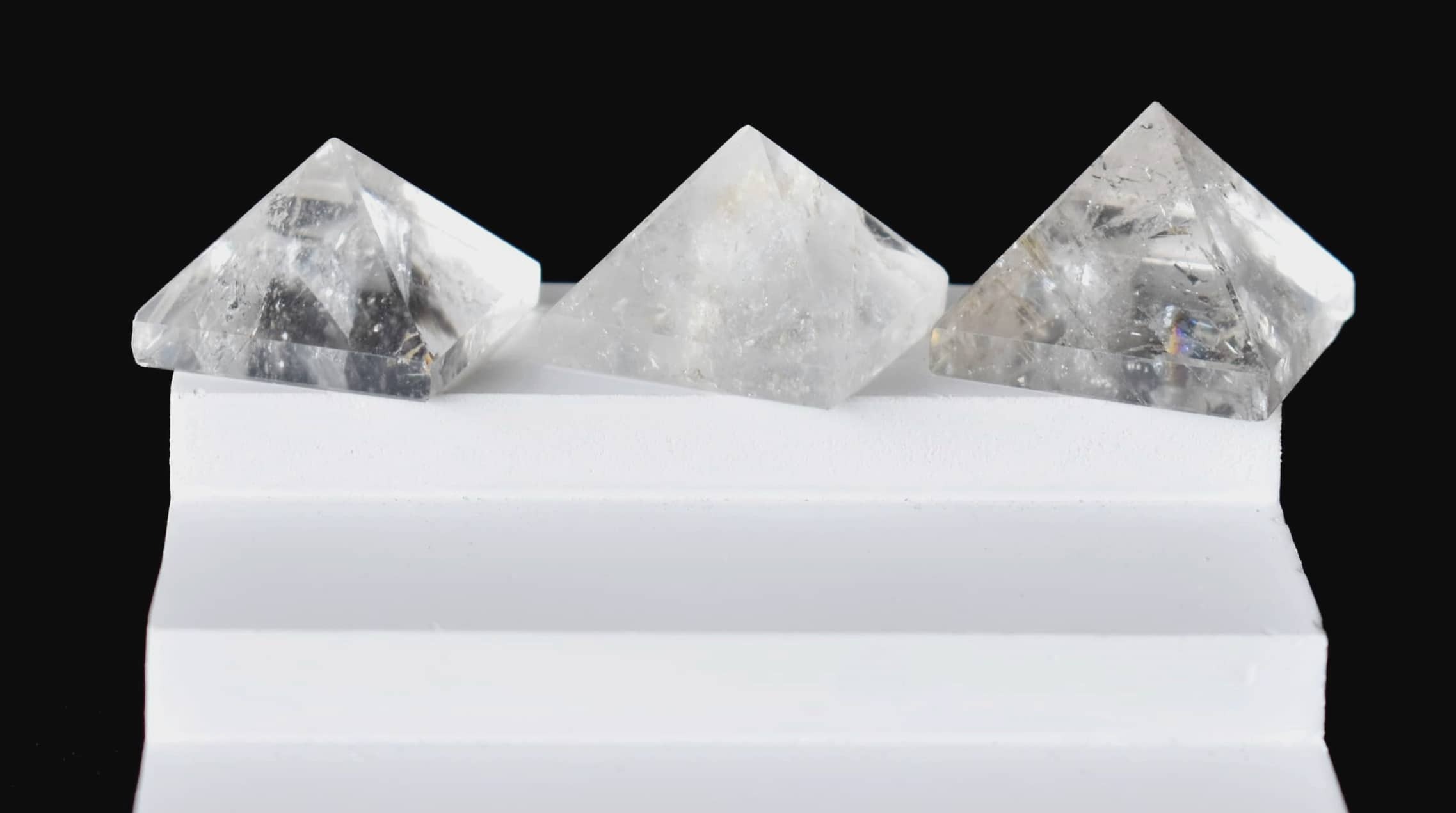 Clear Quartz Crystal Pyramids, Energy Crystal Stone