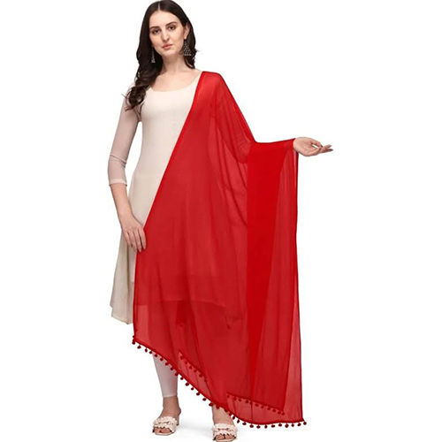 Plain Georgette Dupatta - Color: Different Available