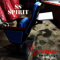 Sotase Customizable Cinema And Auditorium Chair - Upholstered, 22x22 Inches | Available In Any Material, Color, And Style, Tip-up With Writing Pad