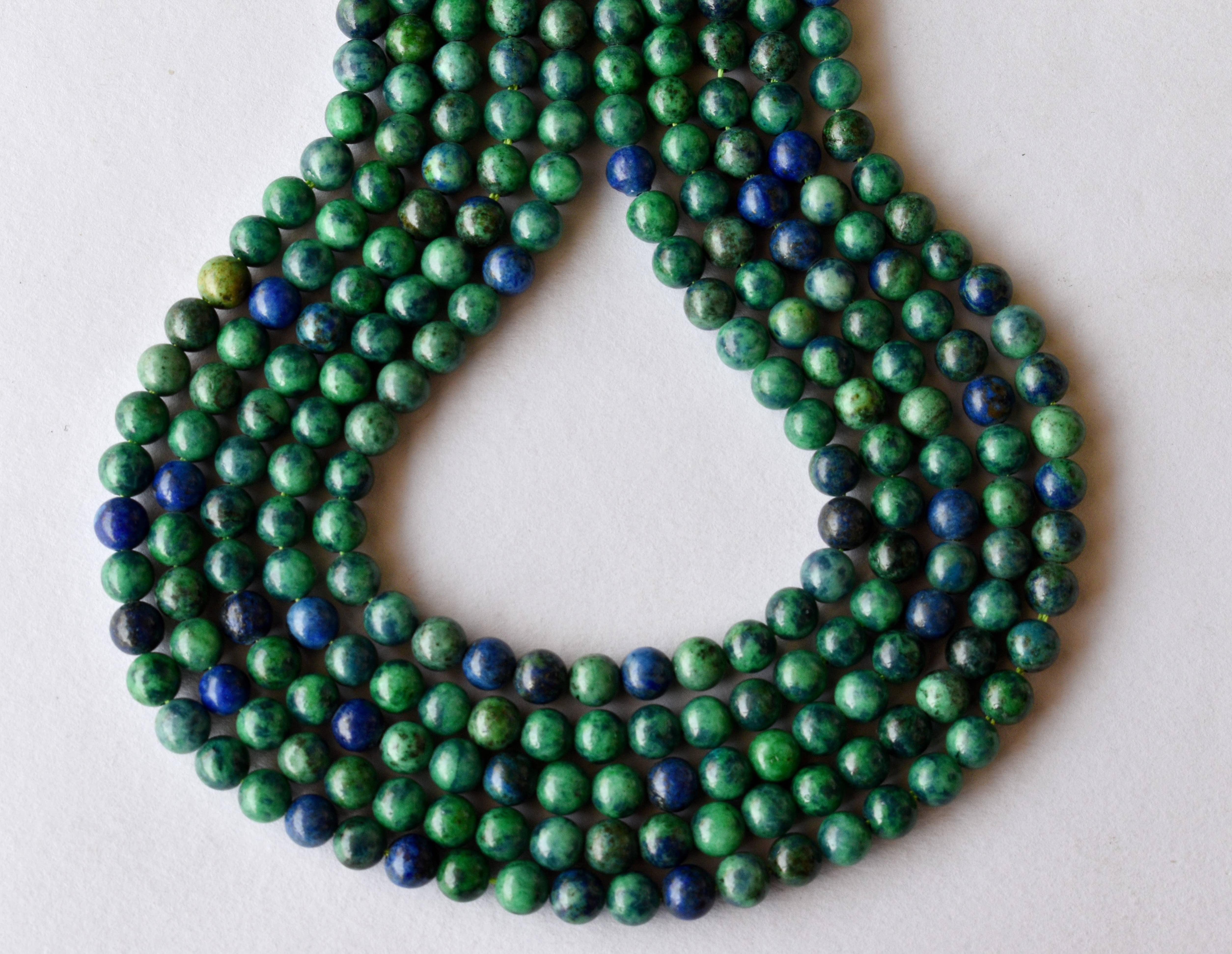 8mm Azurite Malachite Beads, Gemstone Beads for Necklace ,Crystal Beads jewelry