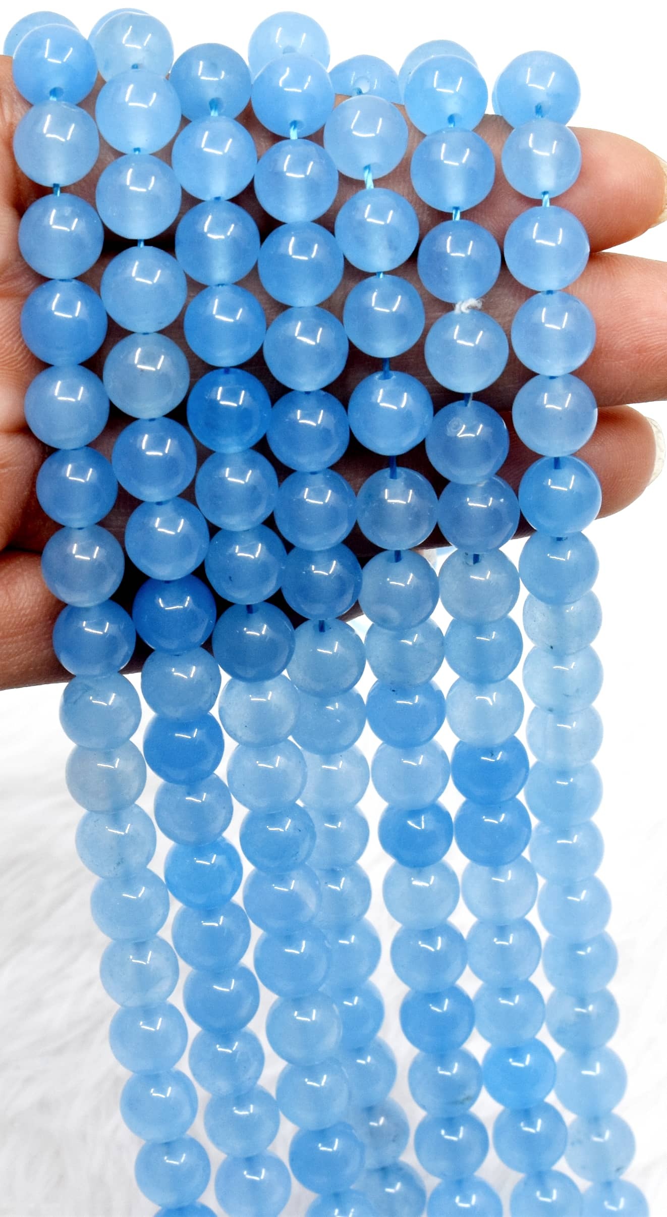 8mm Chalcedony Beads, Beads, Gemstone Beads for Necklace ,Crystal Beads Jewelry