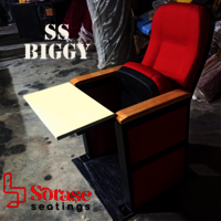 Sotase Big Writing Pad Tip-up Auditorium Chair - Finish: Upholstery