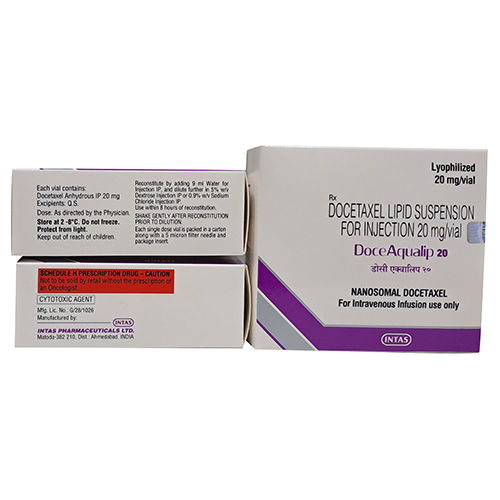 Liquid 20 Mg Docetaxel Lipid Suspension For Injection