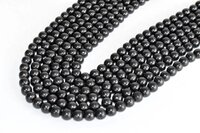 8mm Black Shungite Beads, Crystal Beads for Necklace Gemstone Beads Jewelry