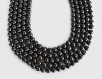 8mm Black Shungite Beads, Crystal Beads for Necklace Gemstone Beads Jewelry