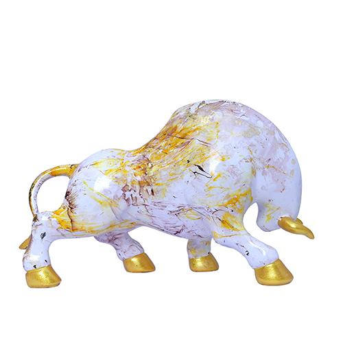 Bull Statue Shading Golden