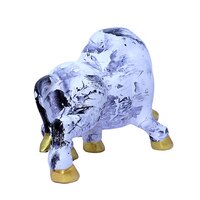 Bull Statue Shading Black - Design Type: Plain