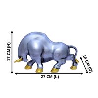 Bull Statue Silver - Color: Sliver