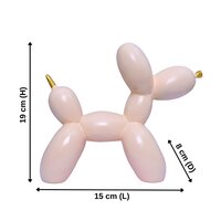 Ballon Dog Cream - Height: 5  Centimeter (cm)