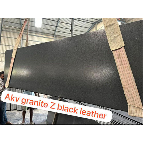 Z Black Leather Granite Slab - Application: Flooring