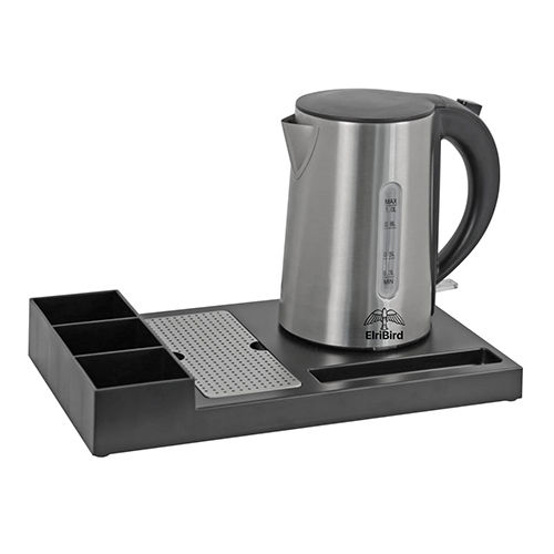 Black Stainless Steel Kettle Tray Set