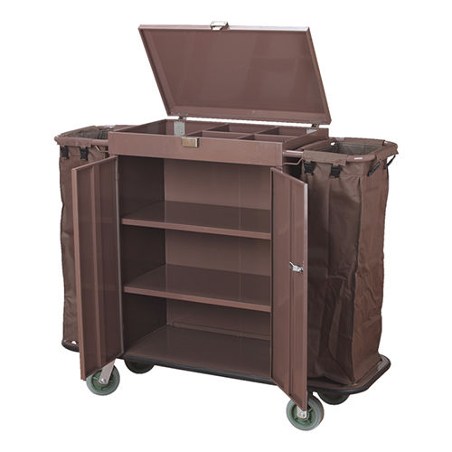 Metal Housekeeping Trolley With Doors Application: Hotel