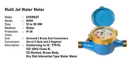 Water Meters Make: KRANTI/NEBSON/IDEAL/EVEREST/UPC