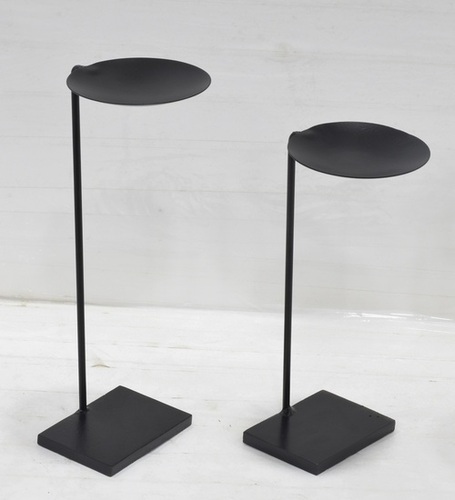 Set of 2 Iron Candle Stand Powder Coated