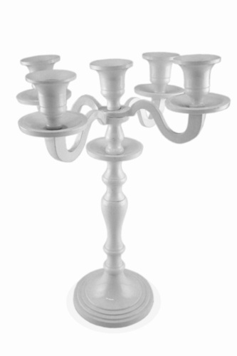 Aluminium Silver Finish Candle Holder