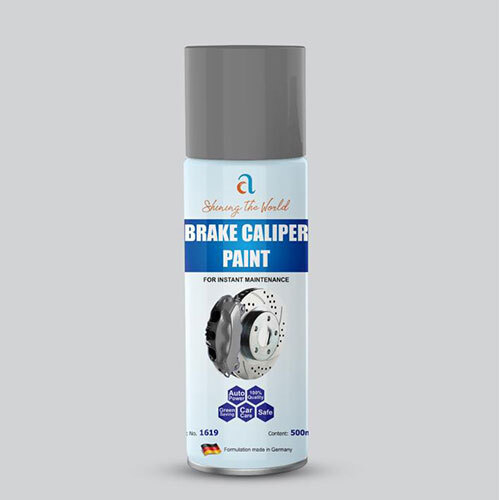 Silver brake calliper drum paint spray