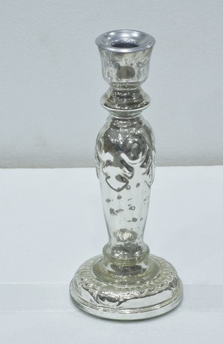 Cleaned Glass Candle Holder - Color: Transparent