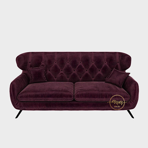 Maroon Velvet Fabric Sofa