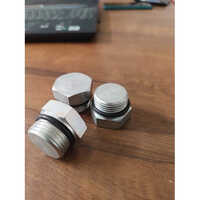 Compressor Oil Plug With O Ring - Color: Silver