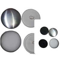 White Plastic Mold Buttons - Plastic Material, 60 Line Size, White Color | Versatile Design for Molding and Crafting Applications